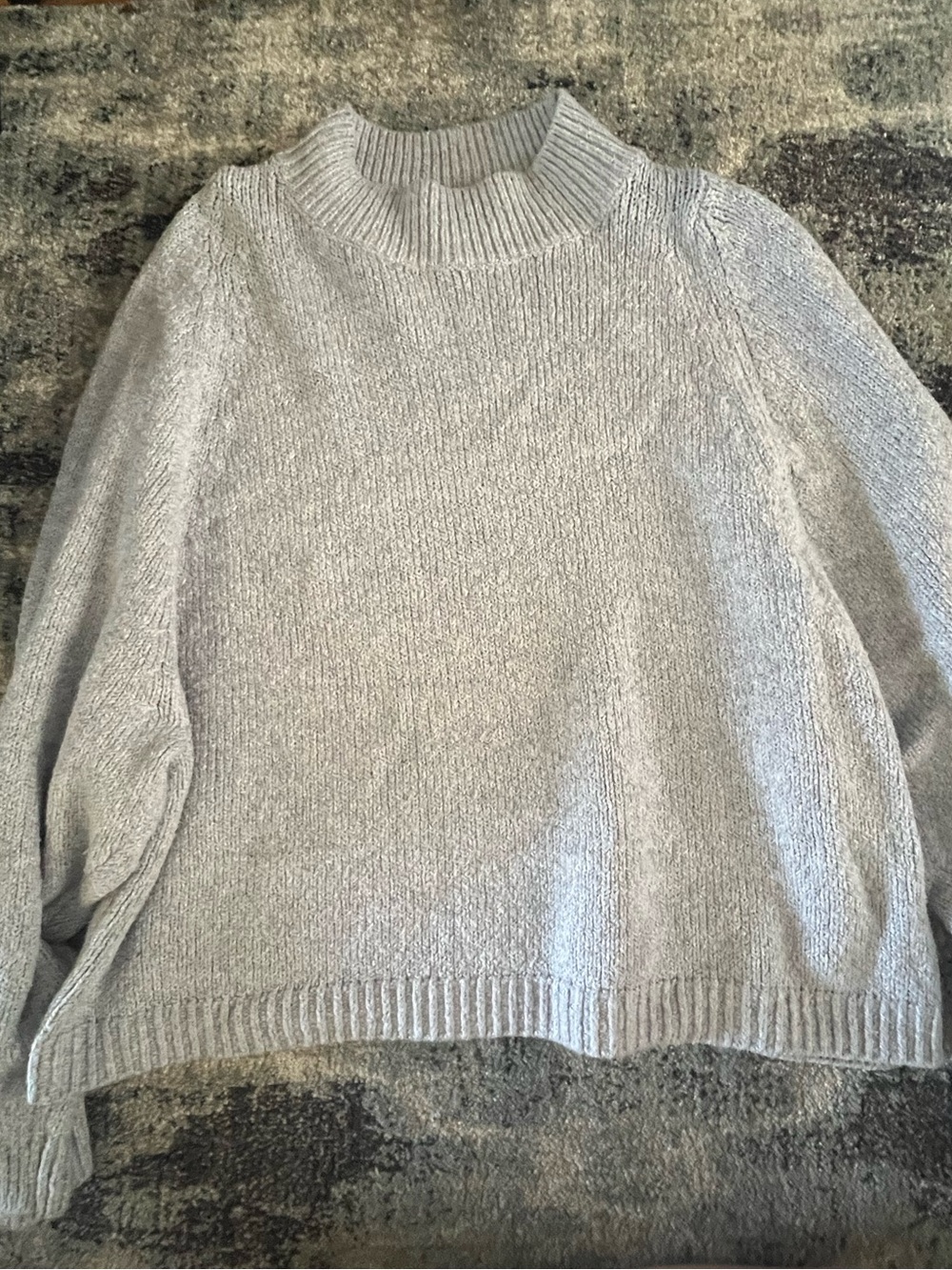 Old Navy Light Gray Mock Neck Pullover Sweater